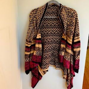 THML printed cardigan in size medium.
